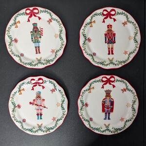 Kirkland Home Nutcracker & Bows Salad Plates